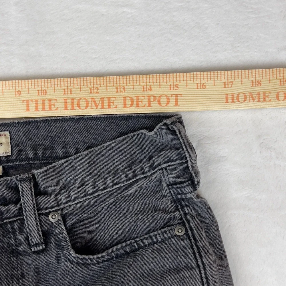 J.CREW 484 Jeans Mens 30x32 Gray Denim Regular Fit Stone Wash Stretch Frayed Hem